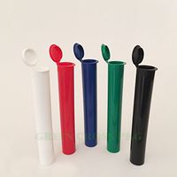 Pack 10 King J Doob Tube CONTAINERS 109 MM 420 Pop Top Medical Rx Prescription Vial Cig Joint Holder Waterproof Odor Proof 4.5" Long (Mix - Solid (Opaque))