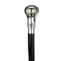 BRASS WALKING STICK DESIGN FLAMBOYANT FLORAL walking stick chrome hardwood