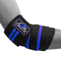 BeSmart Heavy Duty Elbow Sleeves Support Wraps Straps Gym Power Weight Lifting Pair (Blue, One Size)