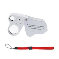 Illuminated Jewelry LED eye Loupe Magnifier with two lens, 60X, 12MM and 30X, 22MM with Kare and Kind retail package (60x and 30x, Silver/White)