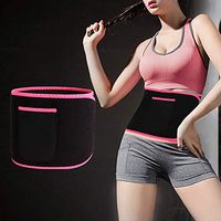 Fullgaden Waist Trainer for Women and Men-Trimmer Lumbar Belt Comfortable Phone Pocket for Weight Loss-Stomach and Back Support, M(37"×8"), Pink