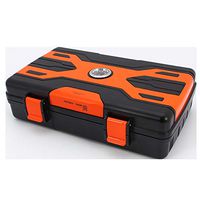 Julitech Cigar Humidor, Medium Capcity for 10 Pcs, ABS Cigars Box with Hygrometer and Humidifier, Cigar Accessories Holder for Travel or Home,Black