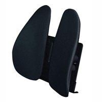 Jueven Lumbar Support Back Cushion, Memory Foam Ergonomic Lumbar Support Back Cushion Back Pillow for Computer/Office Chair, Car Seat, Recliner (Color : Black)