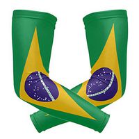 Brazil Flag 1 Pair UV Protection Cooling Long Sports Arm Sleeve