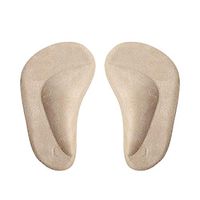 Arch Support Shoe Insoles for Flat Feet, 1 Pair Silicone Arch Inserts for Plantar Fasciitis, Shock-absorbing Arch Pad Apricot