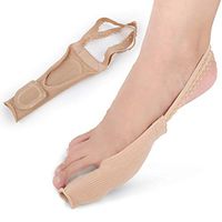 HEALLILY 1 Pair Big Toe Protectors Hallux Valgus Bunion Correctors Toe Spacers Size S (Khaki)