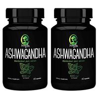 Inner Zen Ashwagandha Root Extract 1000mg 60 Capsules, 2 Pack, Reduce Stress, Lower Anxiety, Balance Immune System, Adrenal Support, Lower Cortisol, Includes Black Pepper Extract