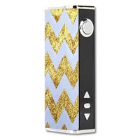 Decal Sticker Skin WRAP Gold Silver (not Actual Glitter) Chevron Pattern Design for Eleaf iStick TC40W