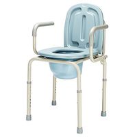 Mefeir 450lbs Drop Arm Medical Bedside Commode Chair, FDA Approved Homecare Toilet Bath Show Seat with Safety Steel Frame, 8 Quart Capacity Pail, Adjustable Height Support Tool-Free Assembly