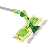 Beyonds Window 2 in 1 Squeegee, 65 Inches Extension Rod Long Window Scrubber Cleaner Glass High Home Kitchen Bathroom Window Car Cleaning