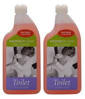Naturally It's Clean Toilet Cleaner, Cleans Toilet Bowls, Bidets, Urinal Surfaces, Porcelain, Fiberglass and Hardwater Buildup, Non-Toxic Plant-Based Enzyme Safe for Pet & Child, 24oz Spray x 2 Pack