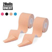 LotFancy Kinesiology Tape, 2 Rolls Uncut Muscle Tape (2”x16.4’ Each Roll), Sports Tape for Muscle, Shin Splints, Knee, Shoulder, Elbow, Ankle, Waterproof, Breathable, Latex Free (Beige)