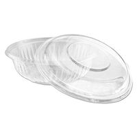 Dart PET24BCD - 24 Ounce Clear Plastic Salad Bowl with Dome Lid Combo - 126 per case