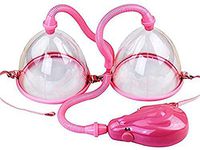 SIPENGFEI Strengthening Electric Breast Massage Vacuum Cup Breast Enlargement Pump Nipple Sucker Big Bella mast up Vibration Bra Expansion,Pink,ABCup（10cm）