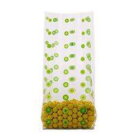 Green Dots Cello Bags 4" X 2 1/2" X 9 1/2" Halloween - 1.2 mil Thick