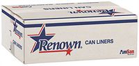 RENOWN GIDDS-REN11500-CA 15-Gallon Institutional Trash Can Liner, Natural, 24 x 33", 6 Mic, 1,000 Per Case