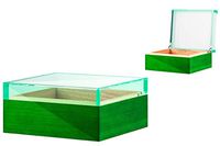 Angelo Humidor - Hold 50 Cigars - Glass top - Digital Hygrometer - Green