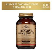 Solgar Vitamin E 268 MG (400 IU) Mixed (d-Alpha Tocopherol & Mixed Tocopherols), 100 Softgels - Supports Immune System & Skin Nutrition - Natural Antioxidant - Gluten Free, Dairy Free - 100 Servings