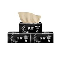 6 Packs Bamboo Pulp Natural Toilet Table Kitchen Paper Towel Multi-Fold, 3 Layers (A)