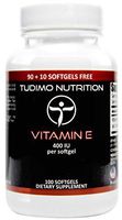 ★ Vitamin E ★ 400 IU per Softgel ★ 100 pcs (3+ Month Supply) of Rapidly Disintegrating Softgel Capsules, Each with 268 mg of Premium Quality Natural D-Alpha Tocopherol, by TUDIMO