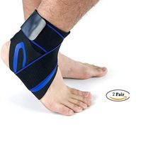 ZPPLD Ankle Support 2 Pair, Adjustable Ankle Brace for Men/Women, Ankle Wrap for Sports, Sprain, Ligament Damage, Achilles Tendon,M