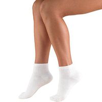Truform Medical Compression Socks for Men and Women; 8-15 mmHg Ankle Length Low Cut, White, X-Large