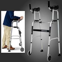 Drive Walking Aids 2 Wheels Foldable, Rollator Walker with Double Brake System, Medical Rolling Walker 7 Height Adjustable Used for Seniors Walking,A