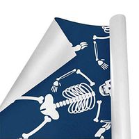Gift Wrapping Paper Roll Skull Skeleton for Birthday,Holiday,Wedding,Baby Shower Gift Wrap - 3Rolls - 58inch x 23inch Per Roll