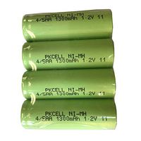 4/5AA 1300mAh 1.2V NI-MH Rechargeable Battery Flat Top 4PC