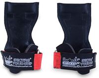 Lifting Grips PRO Weight Gloves Best Heavy Duty Straps Alternative to Power Hooks Deadlifts Adjustable Neoprene Padded Wrist Wrap (RdStRb, Small 5.0"-6.40" Wrist Size)