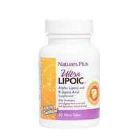 NaturesPlus Ultra Lipoic Bi-Layered Mini-Tabs - 500 mg Alpha Lipoic Acid, 60 Easy to Swallow Mini Tablets - Antioxidants, Probiotics, Anti-Aging Nutrients & Whole Foods - Gluten-Free - 30 Servings