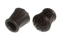 Walking Stick Crutch Frame Ferrule Black Rubberised 7/8 Inch 22Mm Id Pack 4