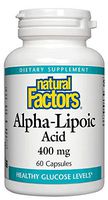 Natural Factors, Alpha-Lipoic Acid 400 mg, Whole Body Antioxidant Support, 60 Capsules (60 Servings)