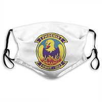 HMT-302-Marine-Helicopter-Training-Squadron Adult Men Women Mask, Equipped With Two Replaceable Protective 5-layer Activated Carbon Filters, M-shaped Nose Clip Mask