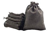 Sansam 50pcs 10.0cmx14.0cm/4.0''x5.6'' Pink Burlap Gift Bags Draw String Hemp/Hessian Bags, Jewelry Packing Pouches,Wedding Favor Gift Bags