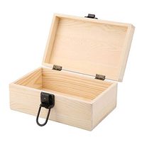 ZJchao Wooden Box,Storage Box Vintage Style Wooden Box Jewelry Box Display Decoration Wood Storage Box Storage Box with Locking Clasp Storage Keepsake Box(#6)