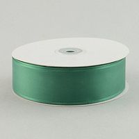 1.5" Wide Taffeta Non Wired Ribbon Green Solid 50 Yard / 150 Feet Christmas, Mardi Gras, St. Patrick'S Day