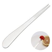 LONGLISHENG Fruit Salad Fork Kitchen Cake Forks Two Tooth Dessert Stainless Steel Forks