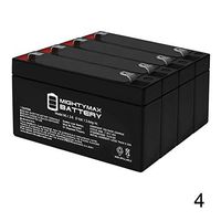 Mighty Max Battery 6V 1.3Ah Sealed Lead Acid (SLA) Battery - T1 Terminals - for ZB-6-1.2 - 4 Pack Brand Product