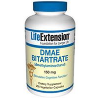 DMAE Bitartrate, 150 mg, 200 Vcaps by Life Extension (Pack of 4)