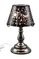 Electric Touch Fragrance Aromatherapy Lamp Oil Warmer Wax Melts Black Celestial Moon Sun Stars