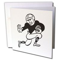 3dRose Football Player - Greeting Cards, 6 x 6 inches, set of 12 (gc_26079_2)