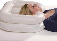 Comfortable Inflatable Shampoo Basin PVC Hair Washing Basin,Inflatable Shampoo Basin Kit for Disabled and Elderly Bed Easy & Safe Bathing & Shampooing