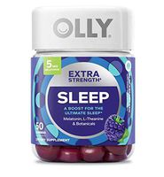 Olly Extra Strength Sleep Gummy! 50 Gummies BlackBerry Mint Flavors! Formulated with Melatonin, L-Theanine & Botanicals! A Boost for The Ultimate Sleep! Choose from 1 Pack, 2 Pack or 3 Pack! (1 Pack)