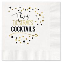 20 Disposable Cocktails Paper Cocktail Napkins - 5" x 5" Recycled Paper Party Napkins, Wedding Party Napkins, Bachelor, Bachelorette, Wedding Party Supplies