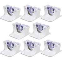 Broom Mop Holder, Stainless Steel Mop Heavy Duty Tools Dustpan Hanger, Cleaning No Drilling Anti-Slip Tools Organizer for Kitchen Bathroom Closet Office Garden, Adhesive Installation