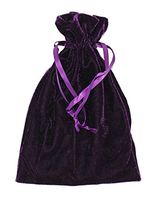 Velvet Jewelry Bag, Soft Drawstring Pouch, Tarot, Dice, Rune or Card Gift Bag, Small 4" x 6" (Purple, 1 Pack)