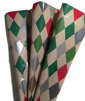 Gift WRAP Tissue Paper for Christmas, 24 Sheets, Large 20x30, Printed Decorative Tissue Paper for Gift Wrapping (Vibrant Metallic Harlequin)