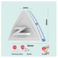 LXLTL Bright Tools The Glider, Window Clean Brush Magnetic Window Cleaner for Single Double Glazed Windows,8~3mm