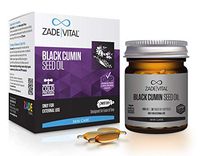 Zade Vital Black Cumin Seed Oil, to Moisturize Dry Skin & Reduce Redness for Use As Cosmeceuticals, Twist-Off 30 Softgels, Easy to Use, 100% Cold Press, Non GMO, GMP, 1 Month Supply